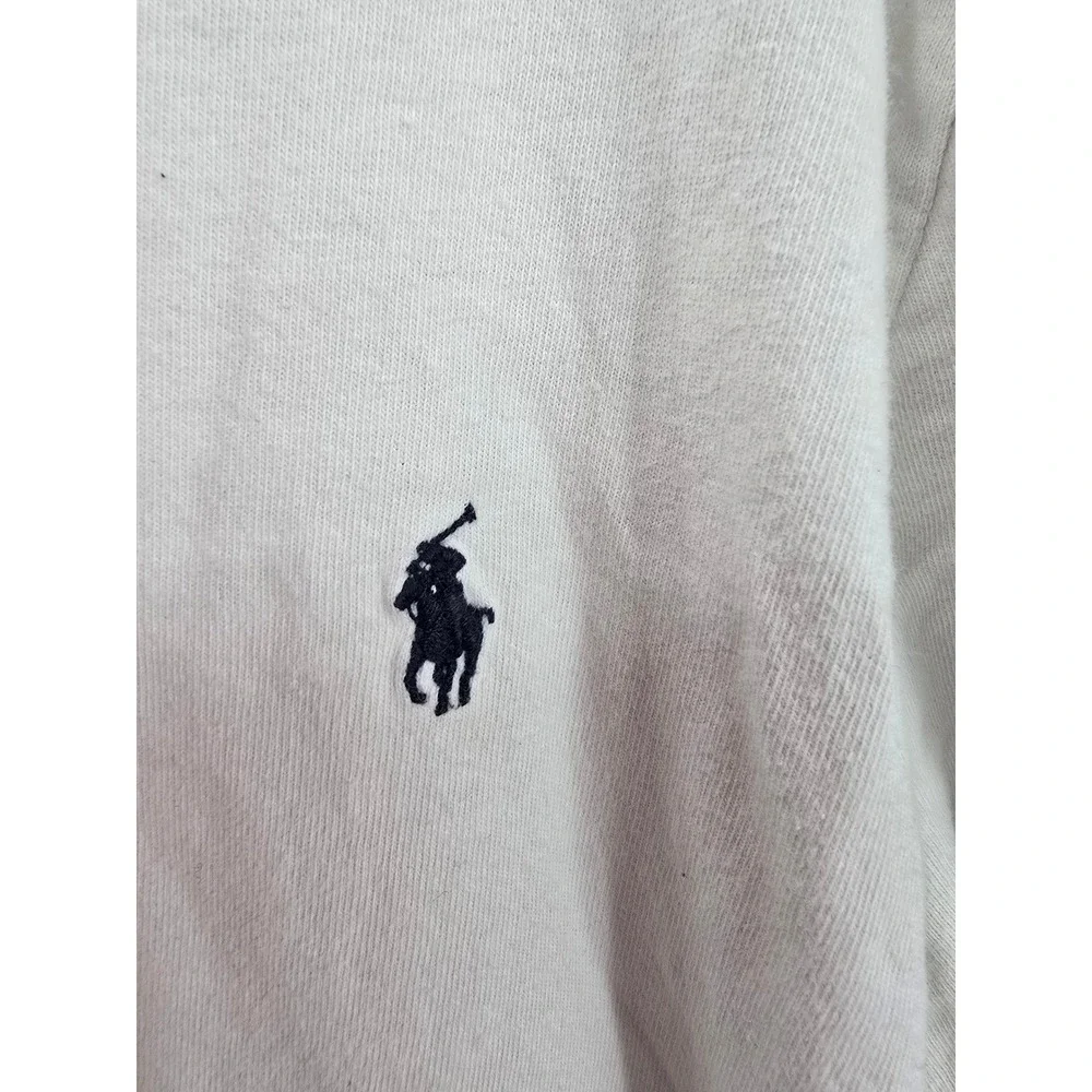 Polo Ralph Lauren Mens Cream Off White Short Sleeve Pony Logo T-Shirt M 10-12